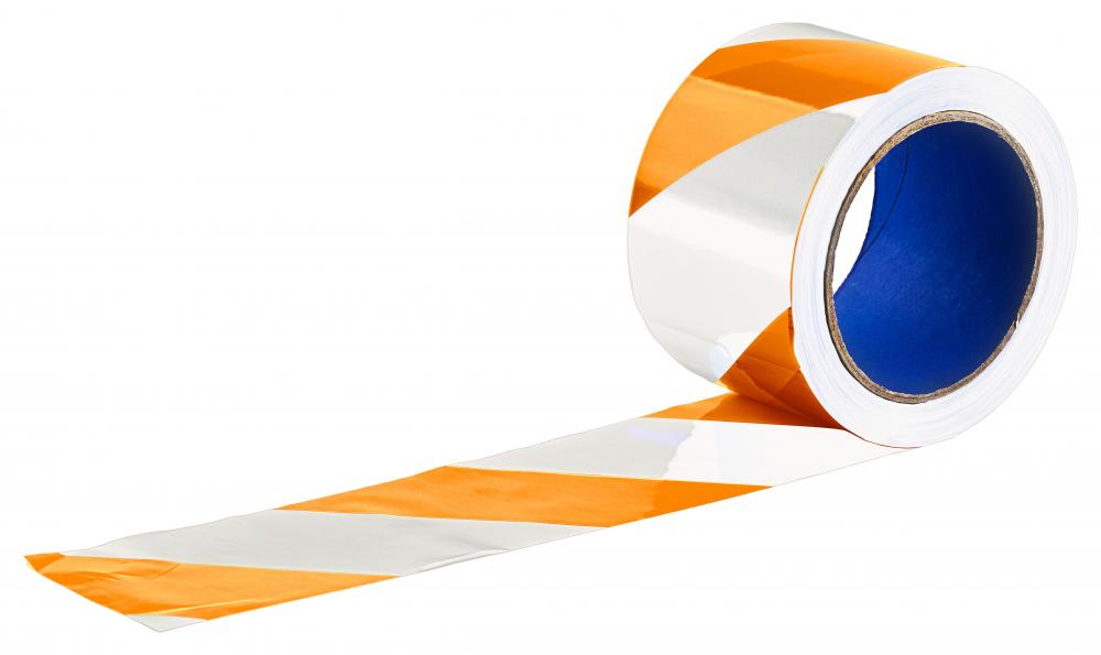 Detalhes do produto Fita Zebrada 200 M Laranja/Branca 